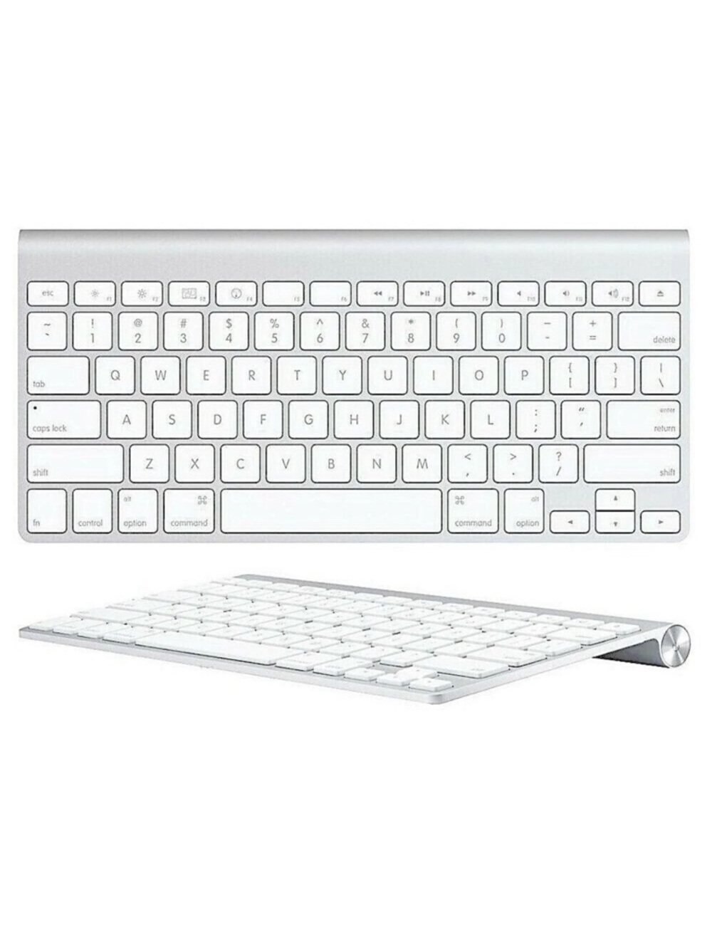 Apple Bluetooth Wireless Keyboard in Silver and White